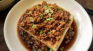 Steam Tofu With Minced Beef gambar png