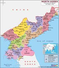 north korea map hd political map of