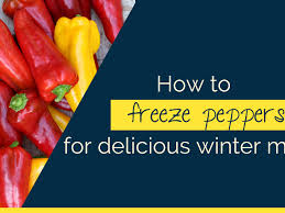 to freeze peppers