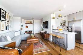 kitchen combined with living room