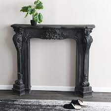 Distressed Ornate Fireplace Mantel