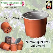 90mm Squat Teku Plant Pot Free