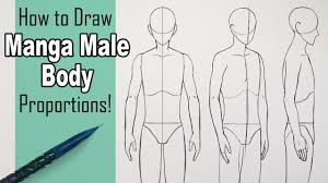 For an anime manga style you can just give a hint of each of these with one curve. How To Draw A Manga Male Body Front 3 4 And Side View Youtube