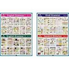 English Hindi Grammar Chart Reference Books Study
