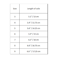 Salt Water Sandals Size Chart