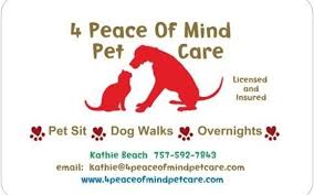 I have been a pet sitter since 2003. 4 Peace Of Mind Pet Care Smithfield Va Alignable