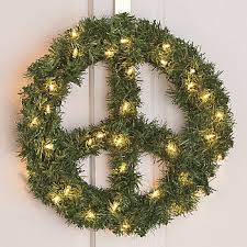 Holiday Wreaths Peace Signs