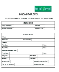 Free Job Application Form Template Singapore Work Schedule
