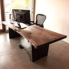 A timeless piece, the table's rustic stain, and. Live Edge Computer Desk Taylor Donsker Design