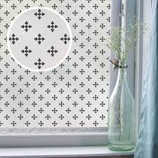 patterned frosted window