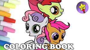 Coloring pages are a wonderful pretentiousness of allowing your child to tone their ideas, opinions and sharpness through artistic and creative methods. Cutie Mark Crusaders Coloring Book Page My Little Pony Sweetie Belle Apple Bloom Scootaloo Coloring Youtube