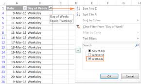 Excel Weekday Other Functions To Return Day Of Week