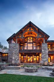 mine style rustic mountain lodge