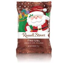 Russell Stover Milk Chocolate Marshmallow Santa 1 Ounce 36 Count