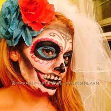 day of the dead bride makeup and costume