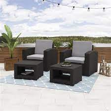 grey chair and ottoman patio