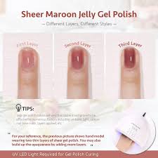 gaoy icy jelly gel nail polish set of 6
