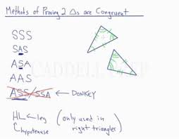 The various tests of congruence in a triangle are: Learn Proving Triangles Are Congruent Caddell Prep Online