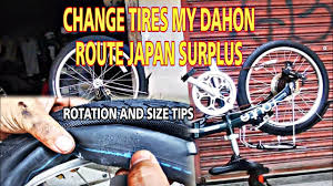 I have 17 rsx rims.and stock suspension on a 6th gen. Change Tires Rotation And Size Tips Dahon Route Japan Surplus Folding Bike Youtube