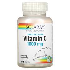 Sourced entirely from the usa and derived from real raw whole food acerola cherries. Solaray Timed Release Vitamin C 1 000 Mg 100 Tablets Iherb