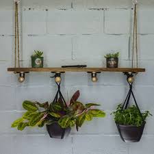 This diy vertical wall planter is perfect for your kitchen wall and keeps herbs right at arm's length when you need them! Modern Industrial Plant Holder Hanging Shelf Plant Pot Diy Plant Holders Hanging Plants