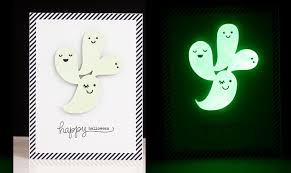 Handmade greeting cards there is nothing more thoughtful and personal than a handwritten note inside a beautiful handmade card. A Diy Halloween Card That Glows In The Dark Craftsy