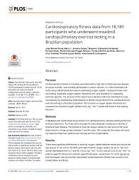 Pdf Cardiorespiratory Fitness Data From 18 189 Participants