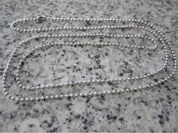 stainless steel ball chain necklace