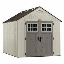 Plastic sheds and resin sheds are a popular option for outdoor storage, because they're easy to assemble and do not require much cleaning. Suncast Outdr Storage Shed 100 1 2inwx122 1 4ind 32xt06 Bms8100 Grainger