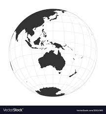earth globe focused on australia