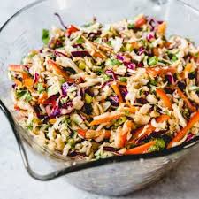 asian coleslaw with ginger peanut
