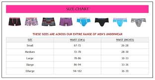 Size Chart Cuvayabits Underwear