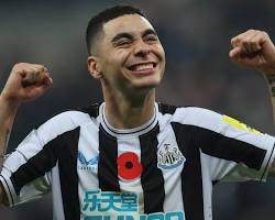 Miguel Almiron scoring for Newcastle United