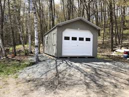 sheds with garage doors built