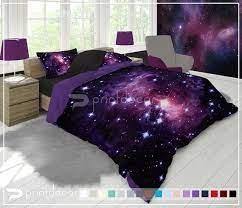 Purple Nebula Bedding Set Galaxy