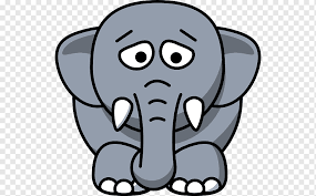 gambar kartun gajah hewan sedih s