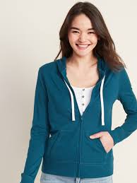 Relaxed Lightweight Slub Knit Zip Hoodie For Women Old Navy