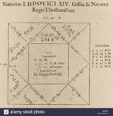 Horoscope Chart For Louis Xiv 1661 Stock Photo 135044683
