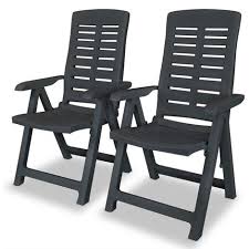 Hommoo Reclining Garden Chairs 2 Pcs