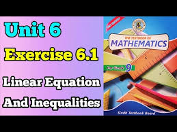 Exercise 6 1 Unit 6 Linear Equation And