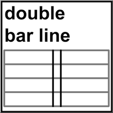 A bar (also called a measure) is one small segment of music that holds a certain number of beats. Clip Art Music Notation Double Bar Line B W Labeled I Abcteach Com Abcteach