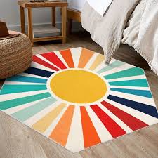 boho area rug for living room washable