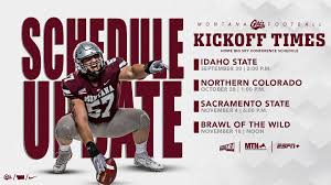 griz finalize kickoff times and tv