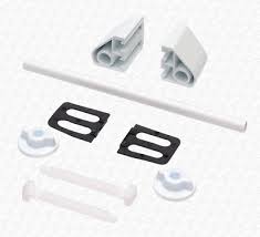 White Plastic Celmac Toilet Seat Hinges