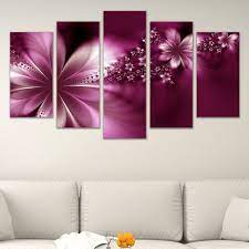5 Pieces Abstract Flowers