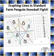 Penguin Snowball Fight Graphing Lines