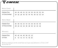 Dainese Motorcycle Jacket Size Chart Dainese Jacket Size Chart