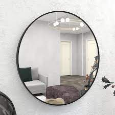 Round Black Wall Mirror Sn825c 262
