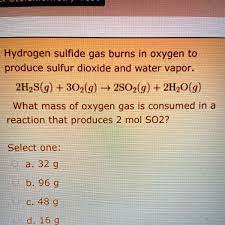 Hydrogen Sulfide Gas Burns In Oxygen To
