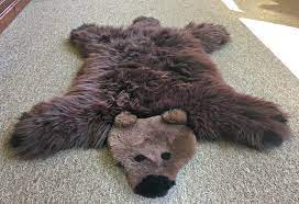 grizzly bear sheepskin rug engel